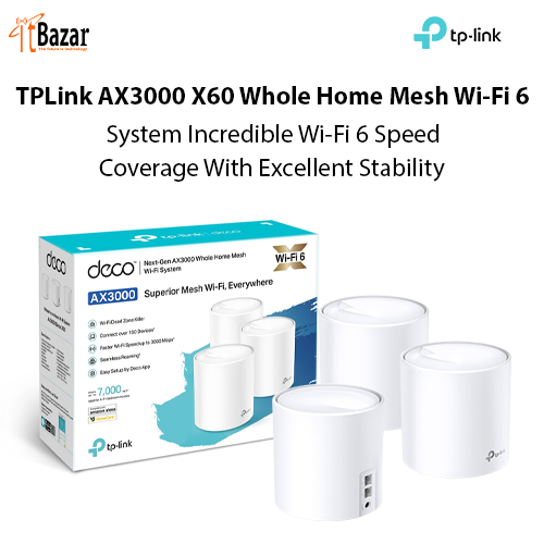 TPLink  Deco AX3000 X60 Whole Home Mesh Wi-Fi 6 Router