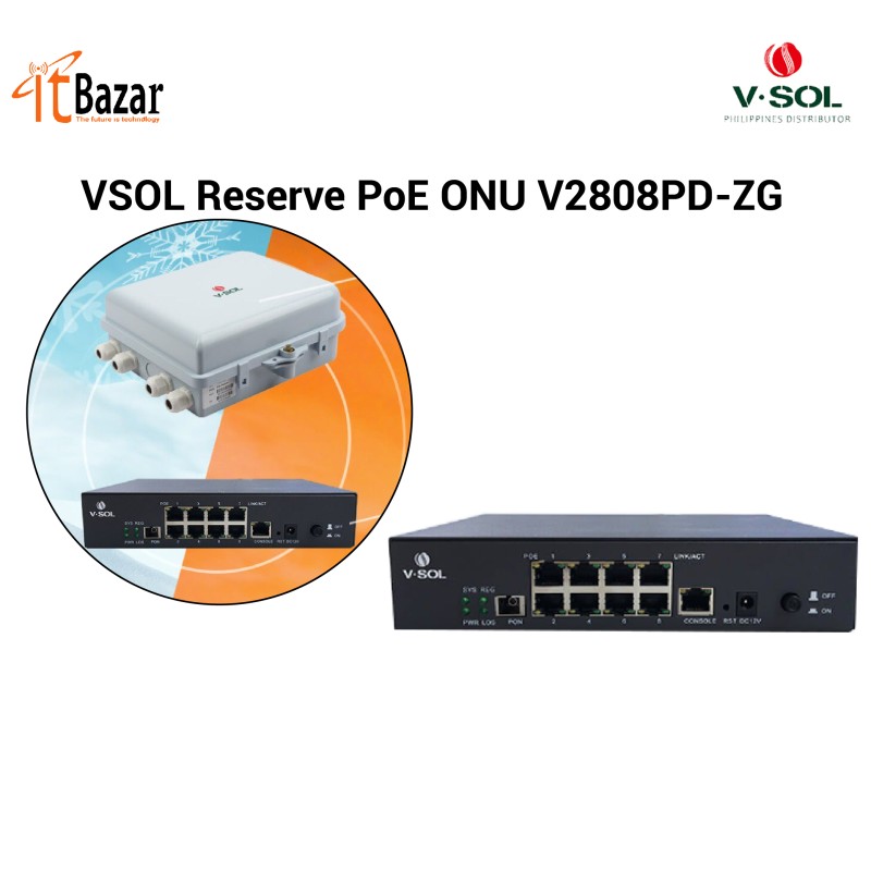 VSOL REVERSE POE ONU V2808PD-ZG