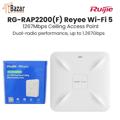 Ruijie Ap RG-RAP2200F WiFi5 1267Mbps Ceiling Access Point