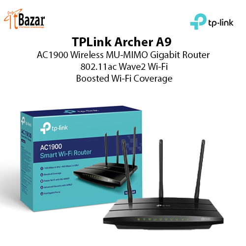 TPLink Archer A9 AC1900 Wireless MU-MIMO Gigabit Router