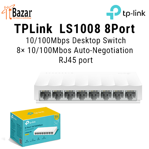 TPLink  LS1008 8Port 10/100Mbps Desktop Switch