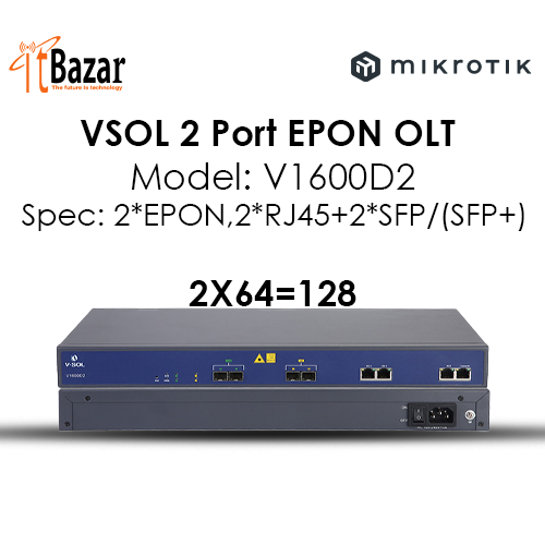 VSOL  V1601e02-dp 2Port EPON OLT 10G UPLINK