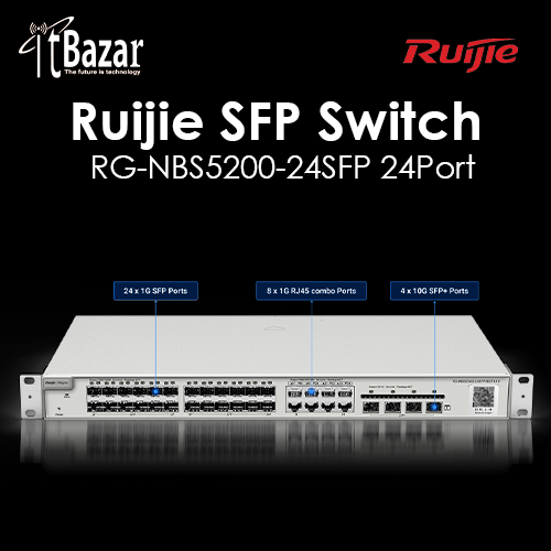Ruijie SFP Switch RG-NBS5200-24SFP 24Port SFP 8Combo ports with 4 SFP+ uplink