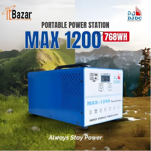 DJDC Portable Power Station (768Wh)  Solar +AC/DC