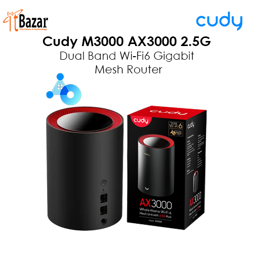 Cudy M3000 AX3000 2.5G  1-PackDual Band Wi-Fi6 Gigabit Mesh Router