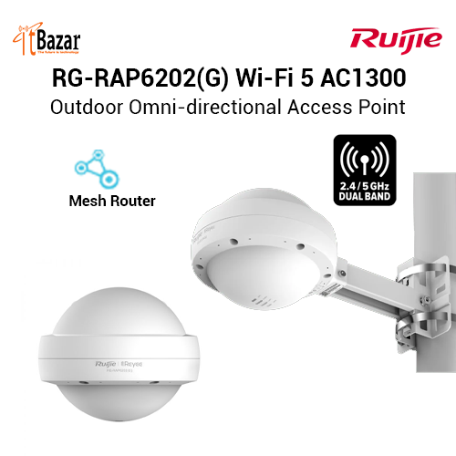 Ruijie RG-RAP6202(G) WiFi 5 AC1300 Outdoor Omni-directional Access Point