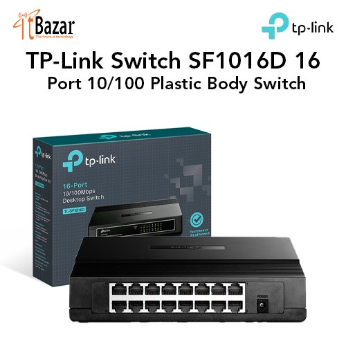 TPLink TL-SF1016D 16Port Desktop Switch 10/100Mbps