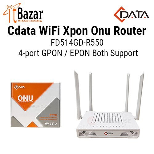 Cdata WiFi  Onu Router FD514GD-R550 Xpon Dual Band Onu