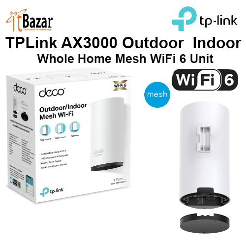 TPLink  Deco AX3000 Outdoor  Indoor Whole Home Mesh WiFi 6 Unit