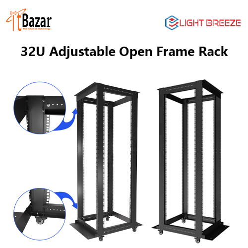 32U Adjustable Depth Open Server Rack