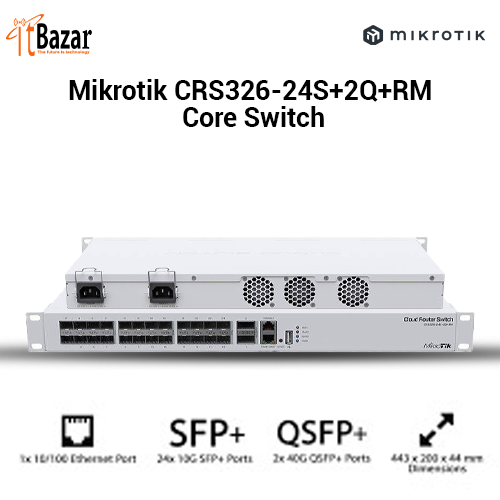 Mikrotik CRS326-24S+2Q+RM Core Switch