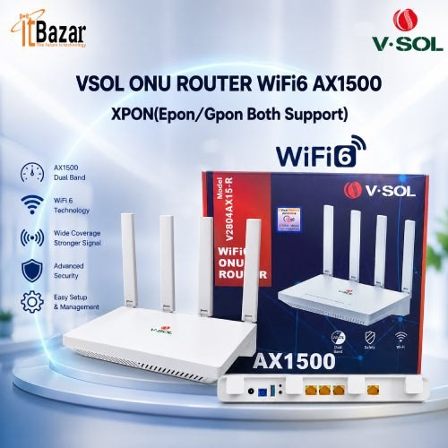 VSOL ONU ROUTER HG325AX  WiFi6 With Built in ip Phone
