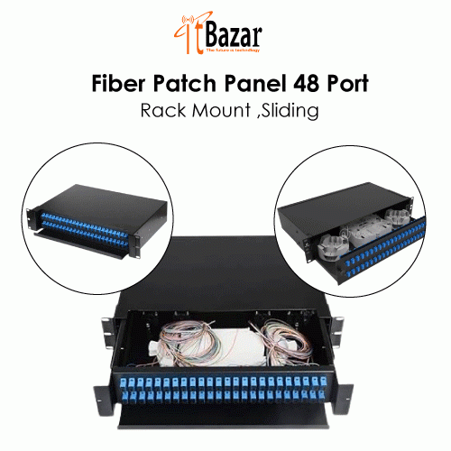 Fiber Patch Panel 48 Port ,Rack Mount ,Sliding