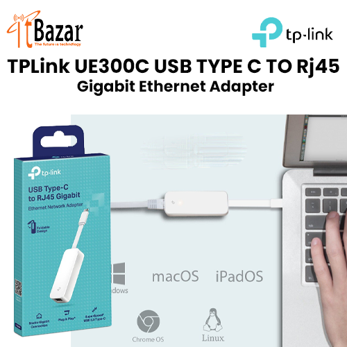 TPLink UE300C USB TYPE C TO Rj45 Gigabit Ethernet Adapter