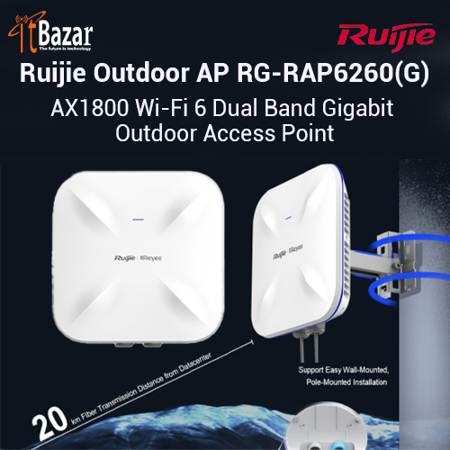 Ruijie Outdoor AP RG-RAP6260(G) AX1800 Wi-Fi 6 Dual Band Gigabit Outdoor Access Point