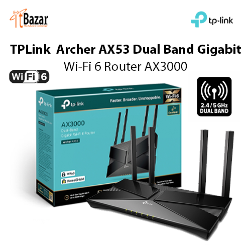 TPLink  Archer AX53 Dual Band Gigabit Wi-Fi 6 Router AX3000