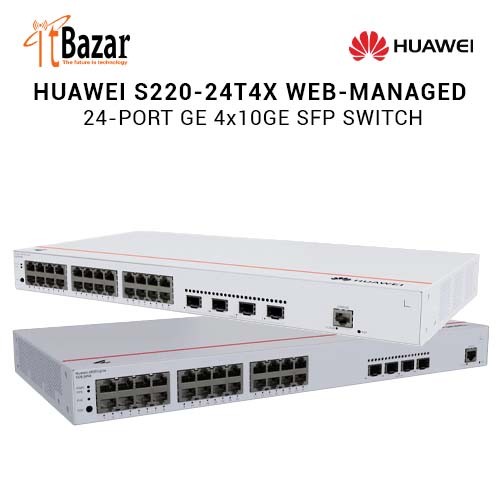 HUAWEI SWITCH S220-24T4X WEB-MANAGED 24-PORT GE 4x10GE SFP SWITCH