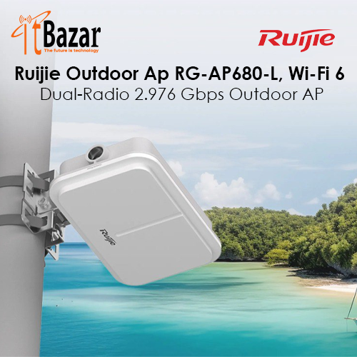 Ruijie Outdoor Ap RG-AP680-L Wi-Fi 6 Dual-Radio 2.976 Gbps Outdoor AP