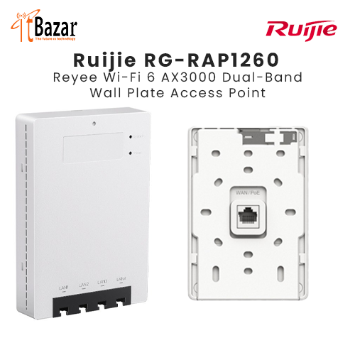 Ruijie Wall AP RG-RAP1260 WiFi6 AX3000 Dual Band Wall Plate Access Point