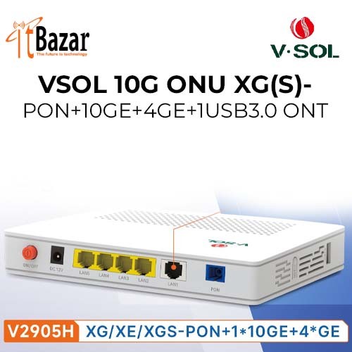 VSOL 10G ONU XG(S)-PON+10GE+4GE+1USB3.0 ONT