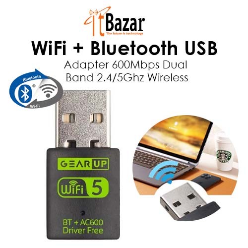 WiFi Bluetooth USB Adapter